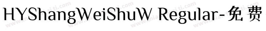 HYShangWeiShuW Regular字体转换